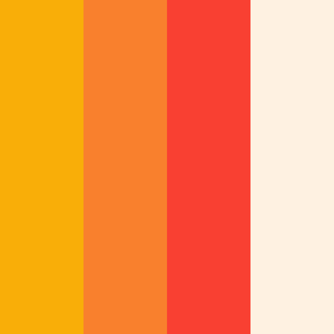 Download sunset ombre color palette PNG image (square)