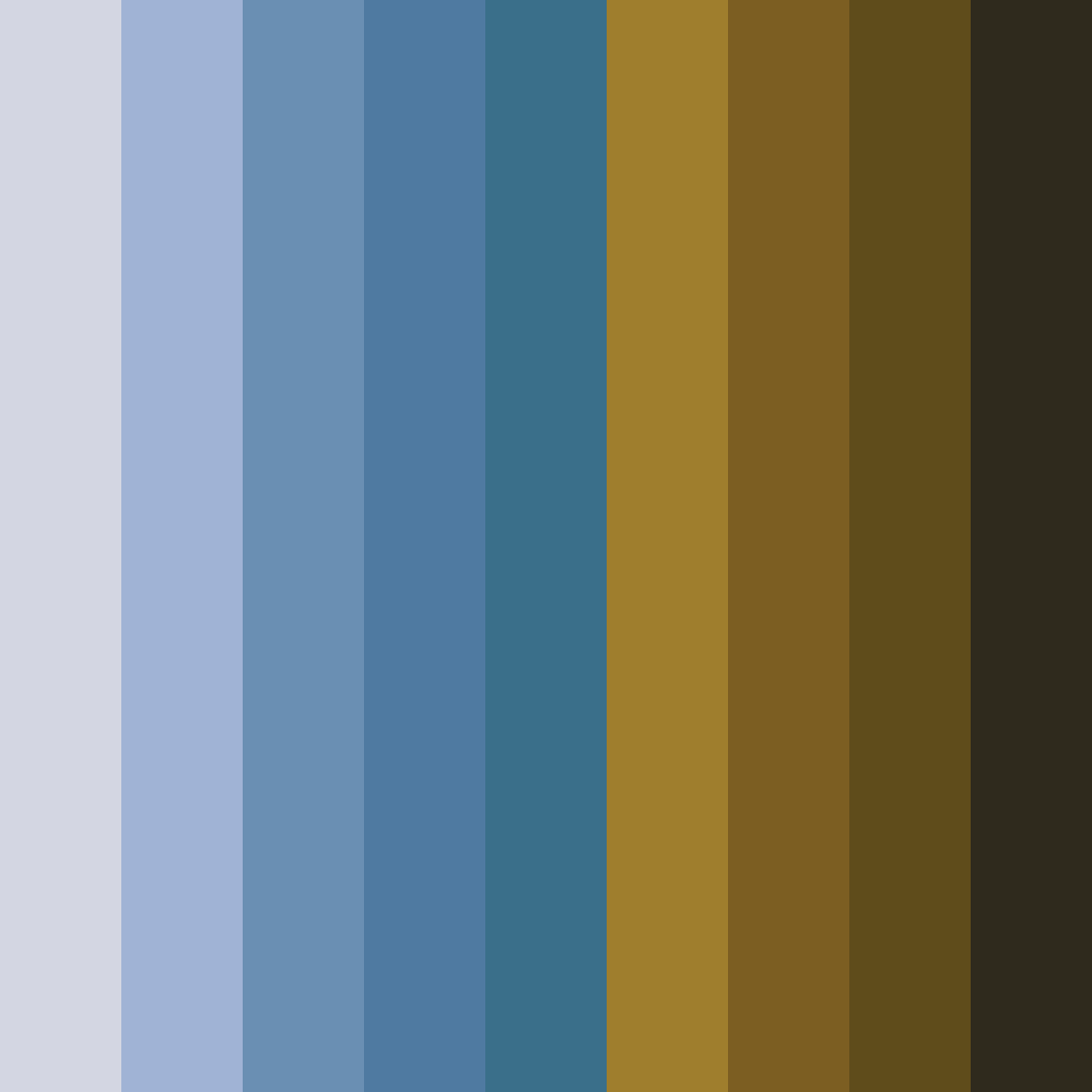 Download shades of blue color palette PNG image (square)