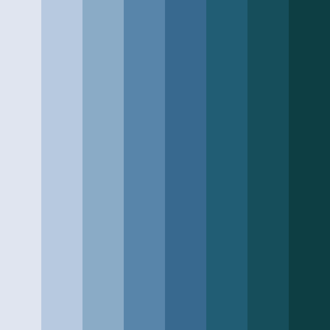 Download oceanic serenity color palette PNG image (square)