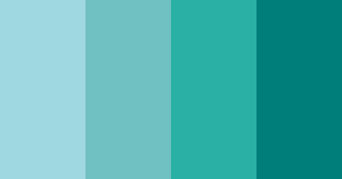 Download teal freshness color palette PNG image (landscape)