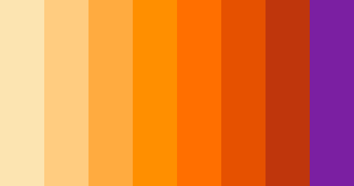 Download sunset serenade color palette PNG image (landscape)