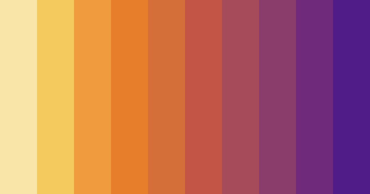 Download warm sunset color palette PNG image (landscape)