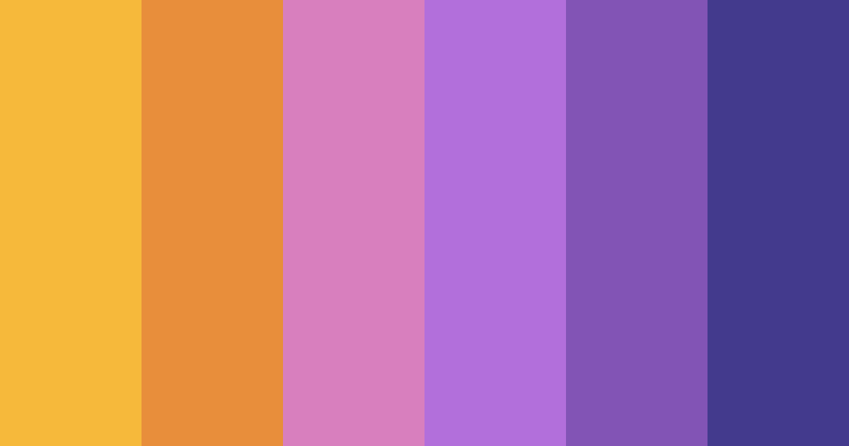 Download orange purple fusion color palette PNG image (landscape)