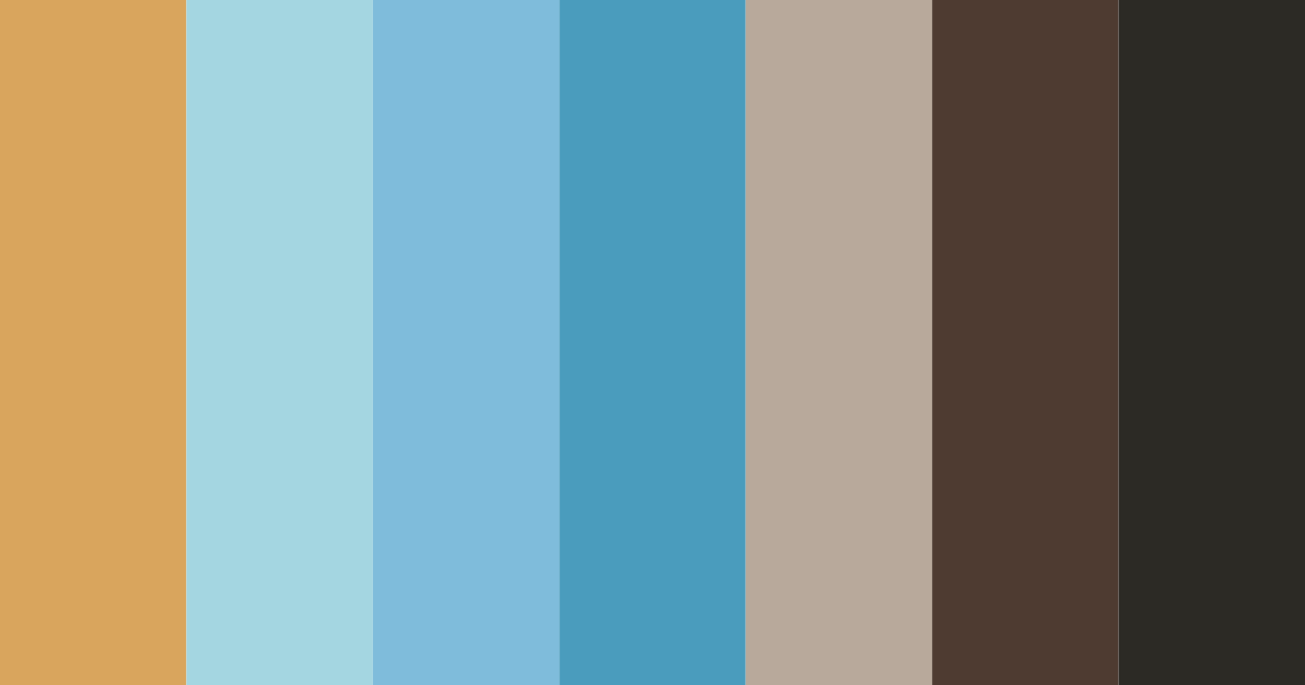 Earthy Blue Color Palette - Hex Codes & PNG Download