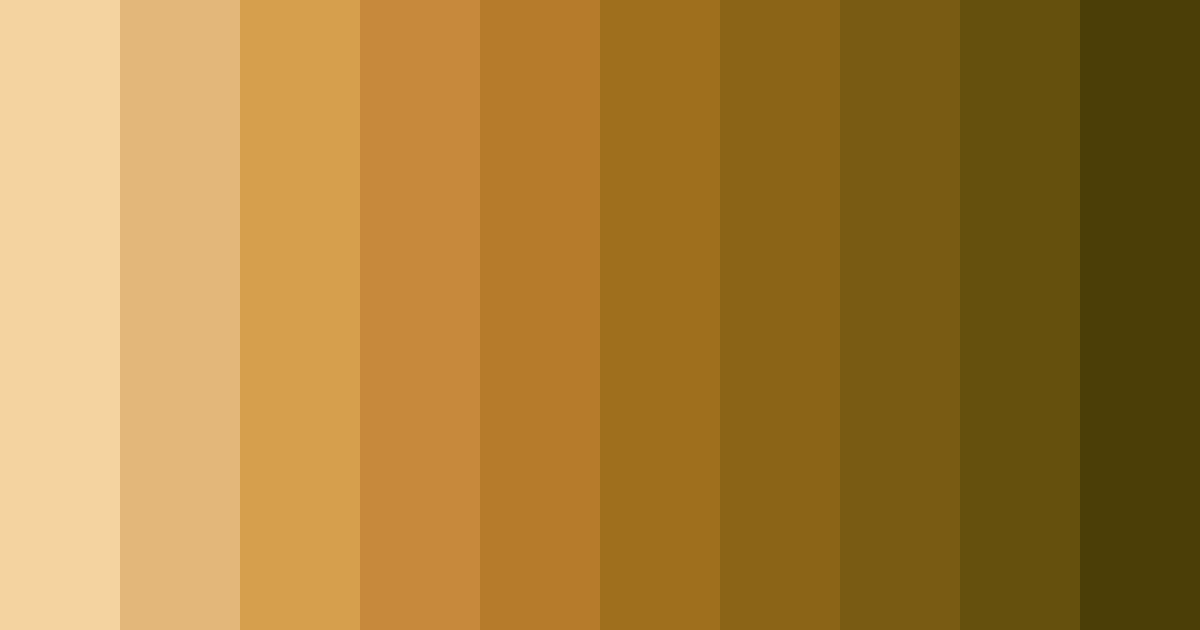 Download ginger brown color palette PNG image (landscape)