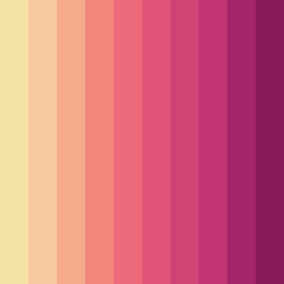 Download shades of pink color palette PNG image (square)