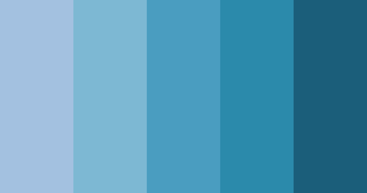 Download cool blue shades color palette PNG image (landscape)