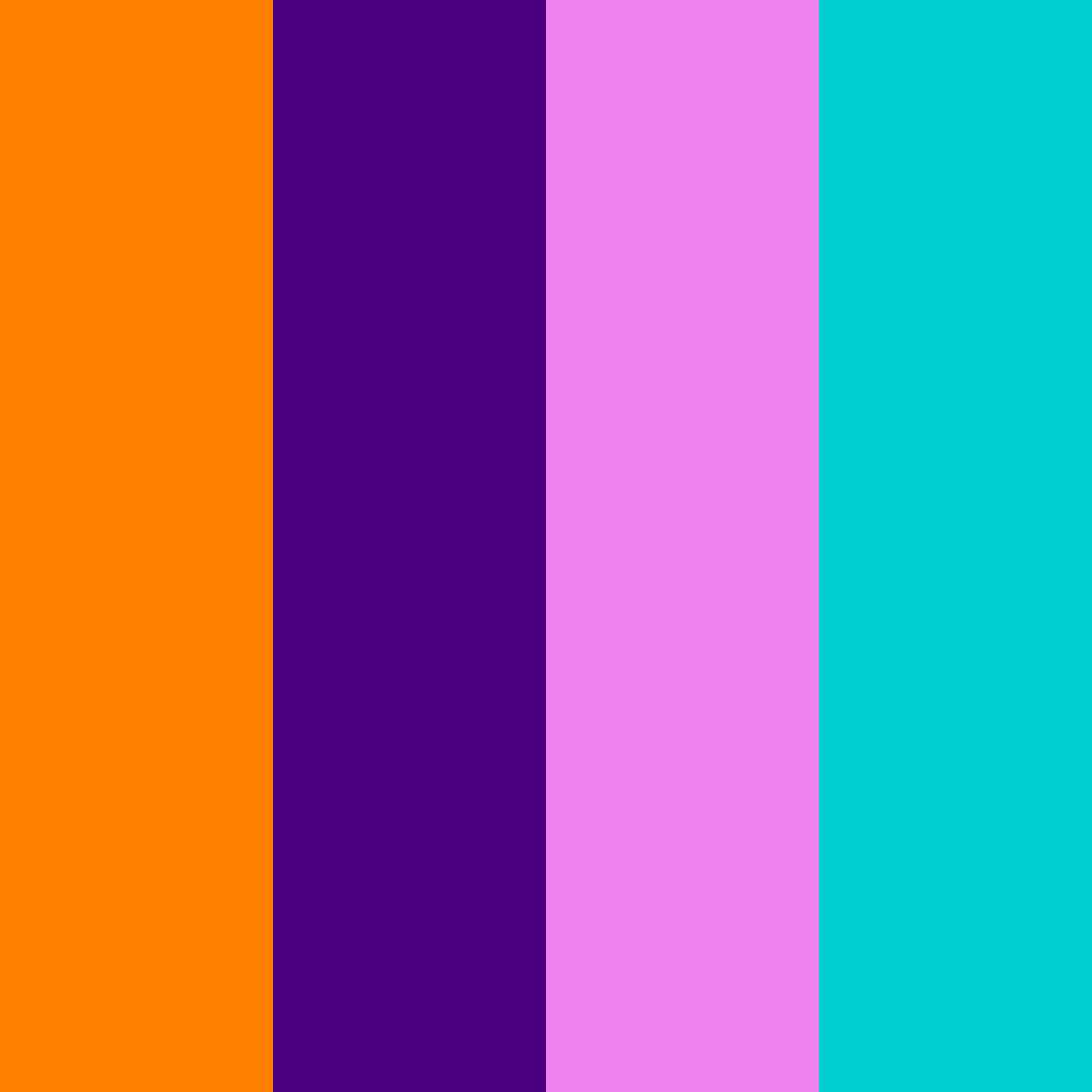 Download sunset violet turquoise color palette PNG image (square)