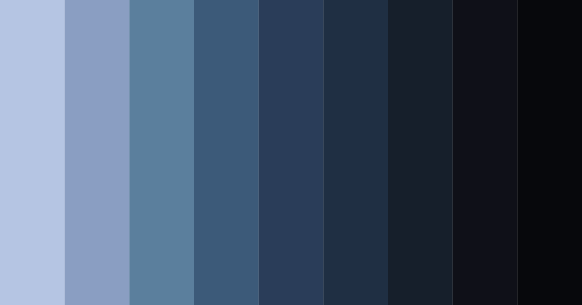 Dark Blue Horror Color Palette - Hex Codes & PNG Download
