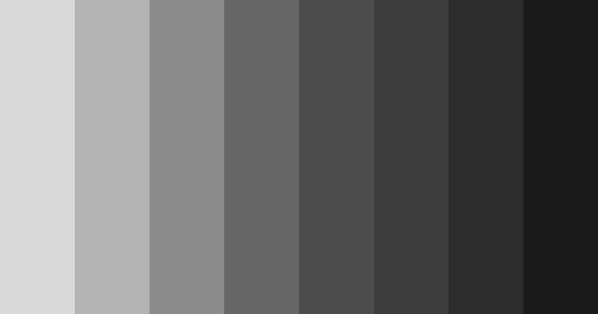 Download shades of gray color palette PNG image (landscape)