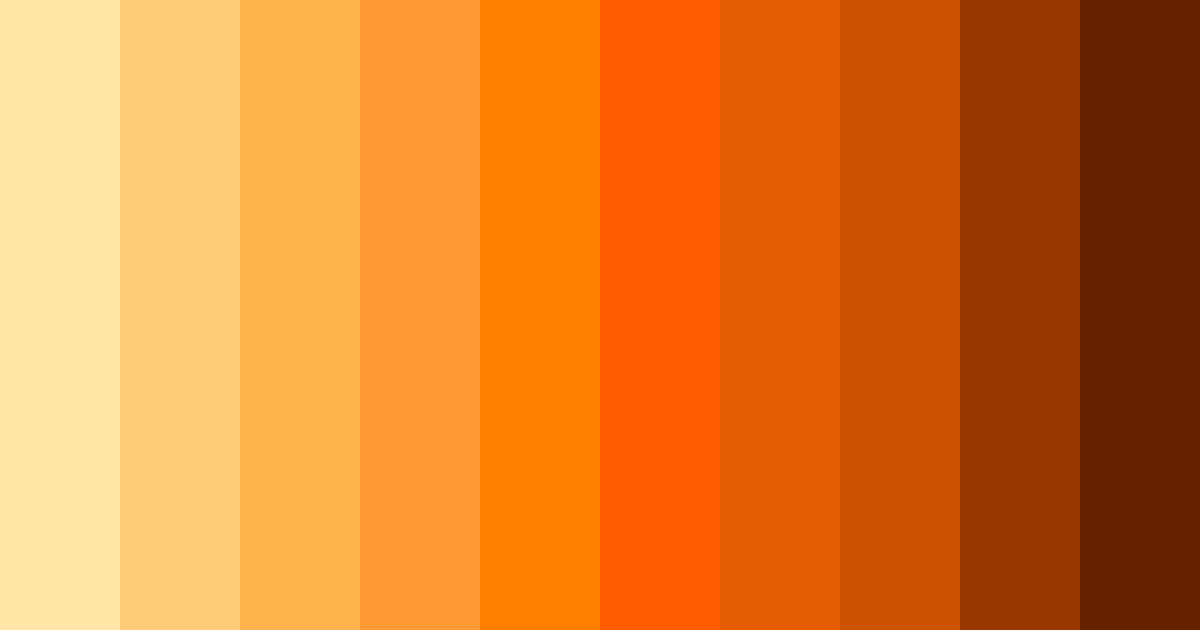 Sunrise Orange Color Palette - Hex Codes & PNG Download