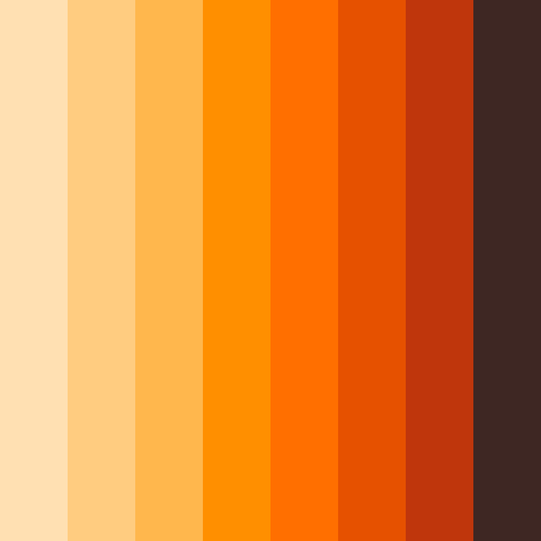 Download warm orange color palette PNG image (square)