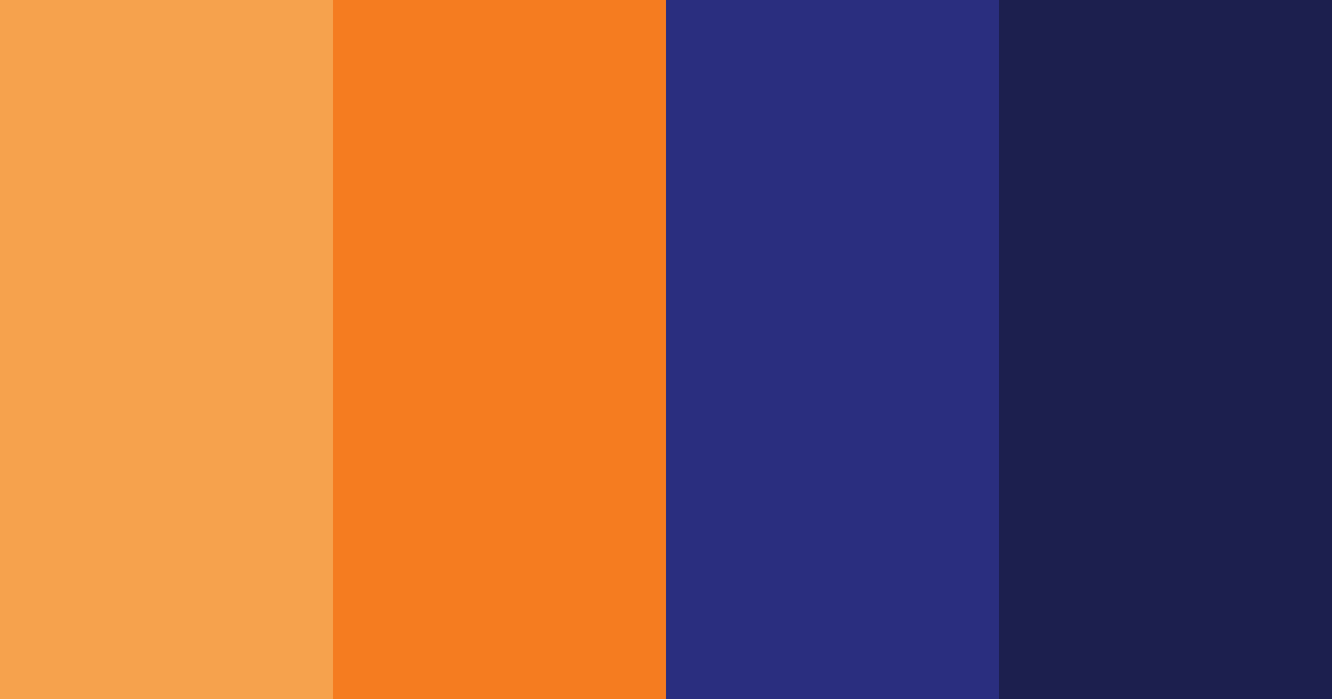 Download navy orange sunset color palette PNG image (landscape)