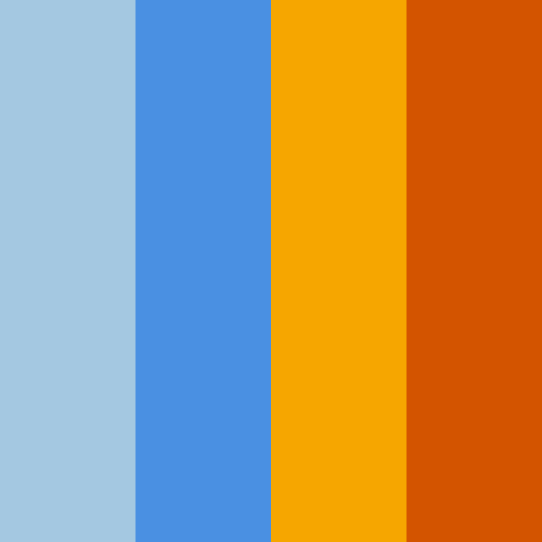 Download ocean sunset harmony color palette PNG image (square)