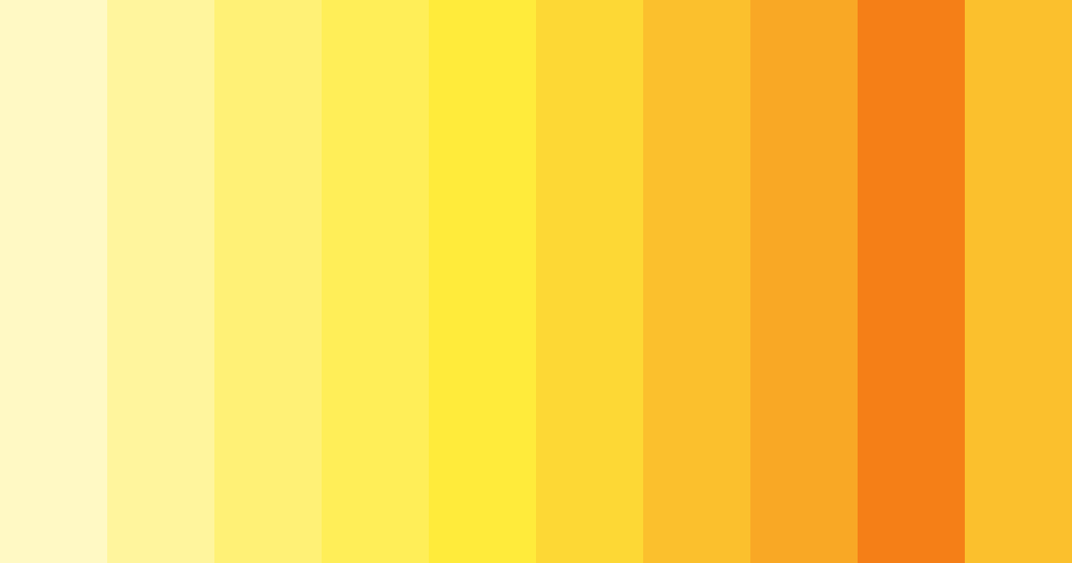 Download bright yellow color palette PNG image (landscape)