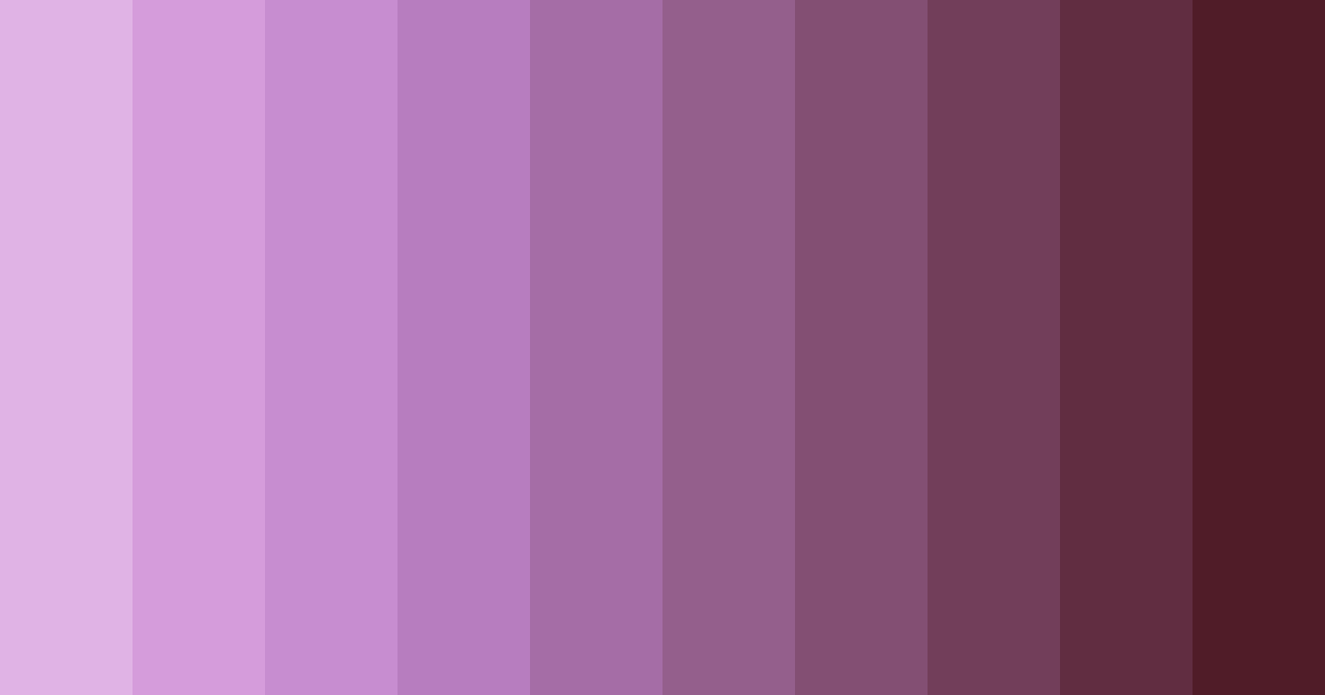 Download shades of purple color palette PNG image (landscape)