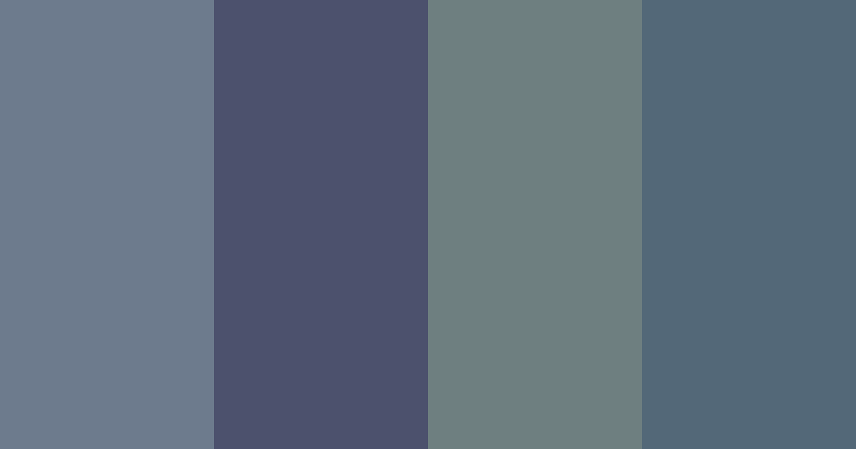 Download misty blue night color palette PNG image (landscape)