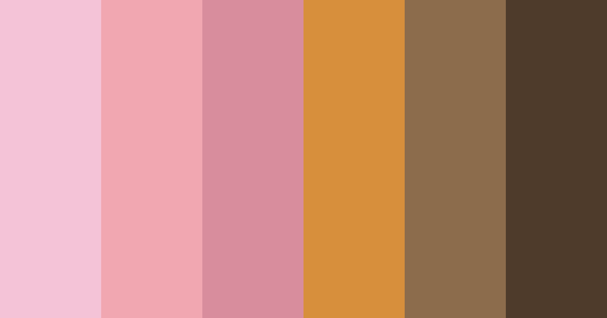 Download brown pink green color palette PNG image (landscape)