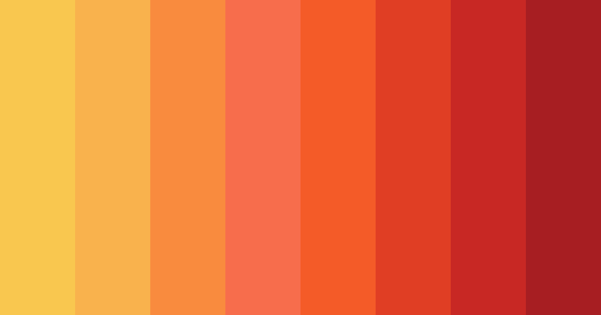 Download fiery sunset color palette PNG image (landscape)