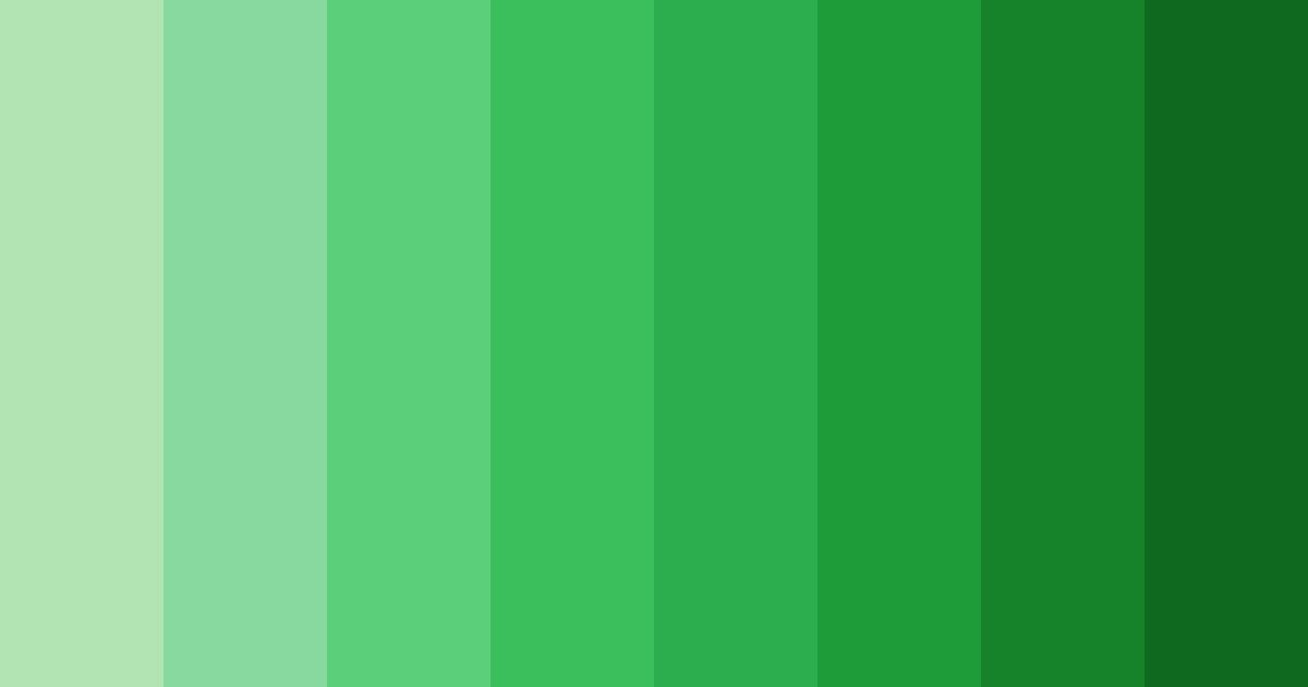 Download fresh green color palette PNG image (landscape)