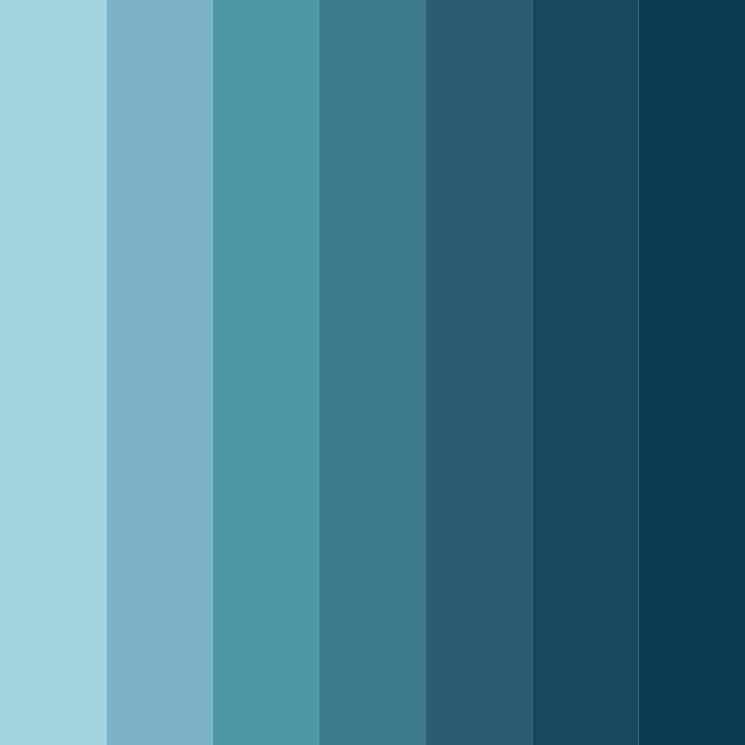 Download aqua serenity color palette PNG image (square)