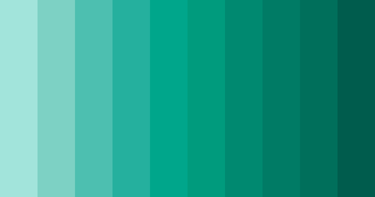 Download tropical teal oasis color palette PNG image (landscape)