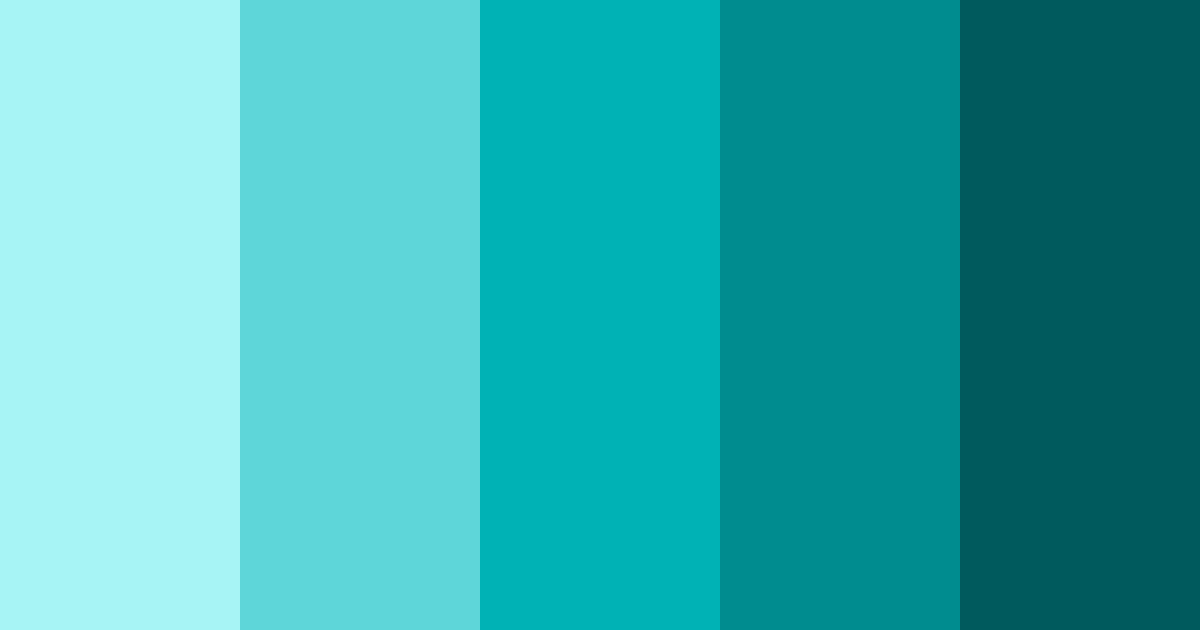 Download tropical teal oasis color palette PNG image (landscape)