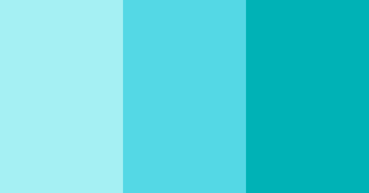 Download tropical aqua breeze color palette PNG image (landscape)