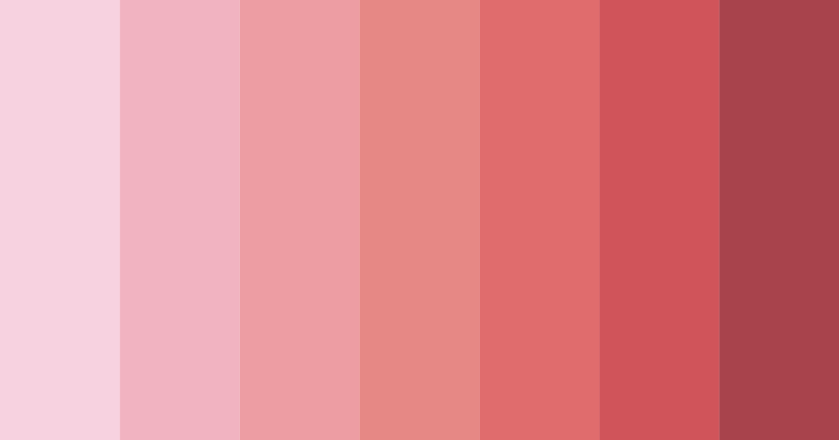 Download shades of pink color palette PNG image (landscape)