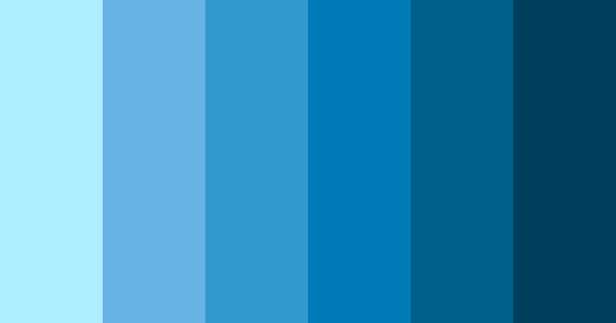 Download blue ocean color palette PNG image (landscape)