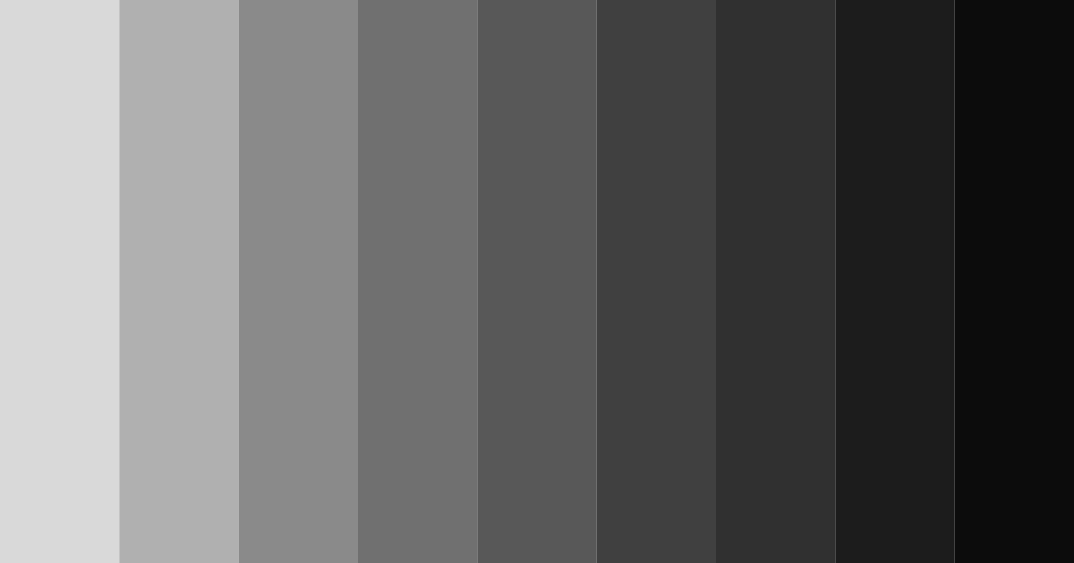 Download shades of grey color palette PNG image (landscape)