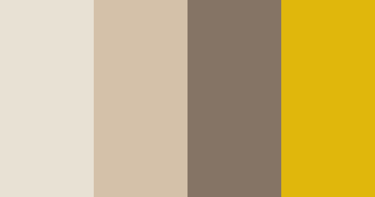 Download taupe and mustard color palette PNG image (landscape)