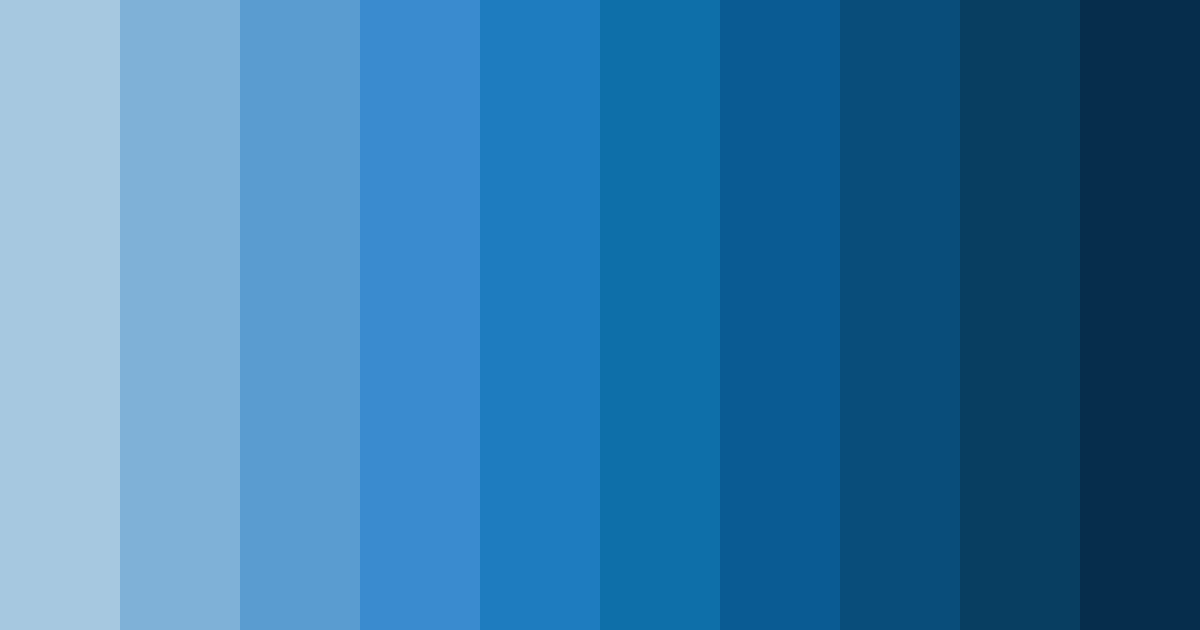 Download dark blue shades color palette PNG image (landscape)