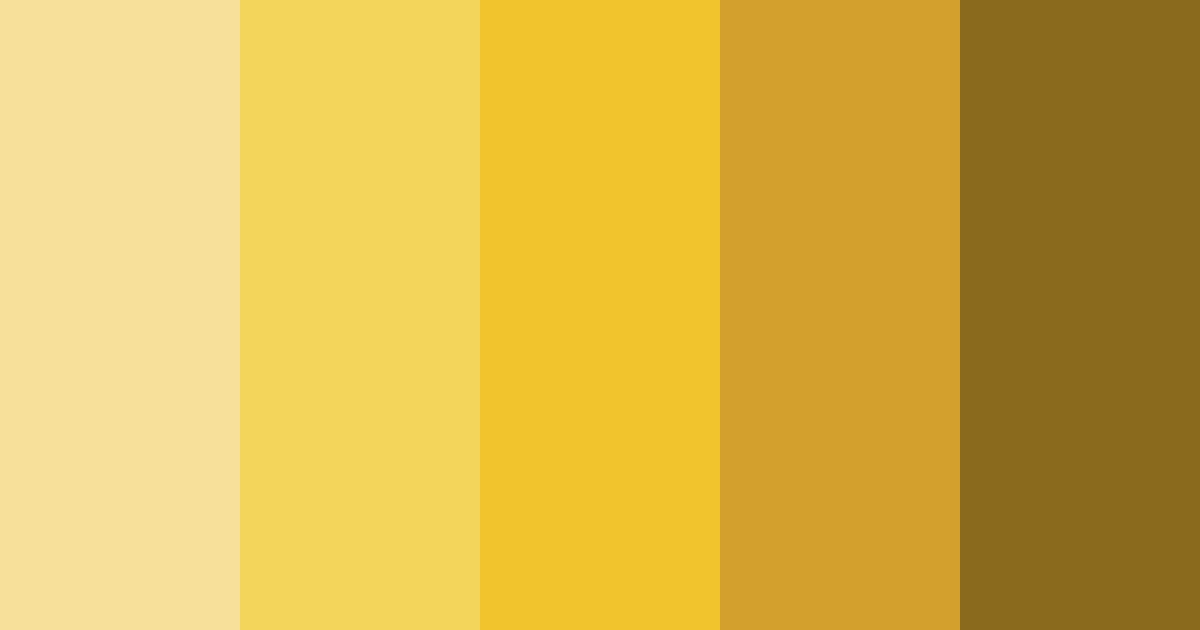 Golden Shades Color Palette - Hex Codes & PNG Download