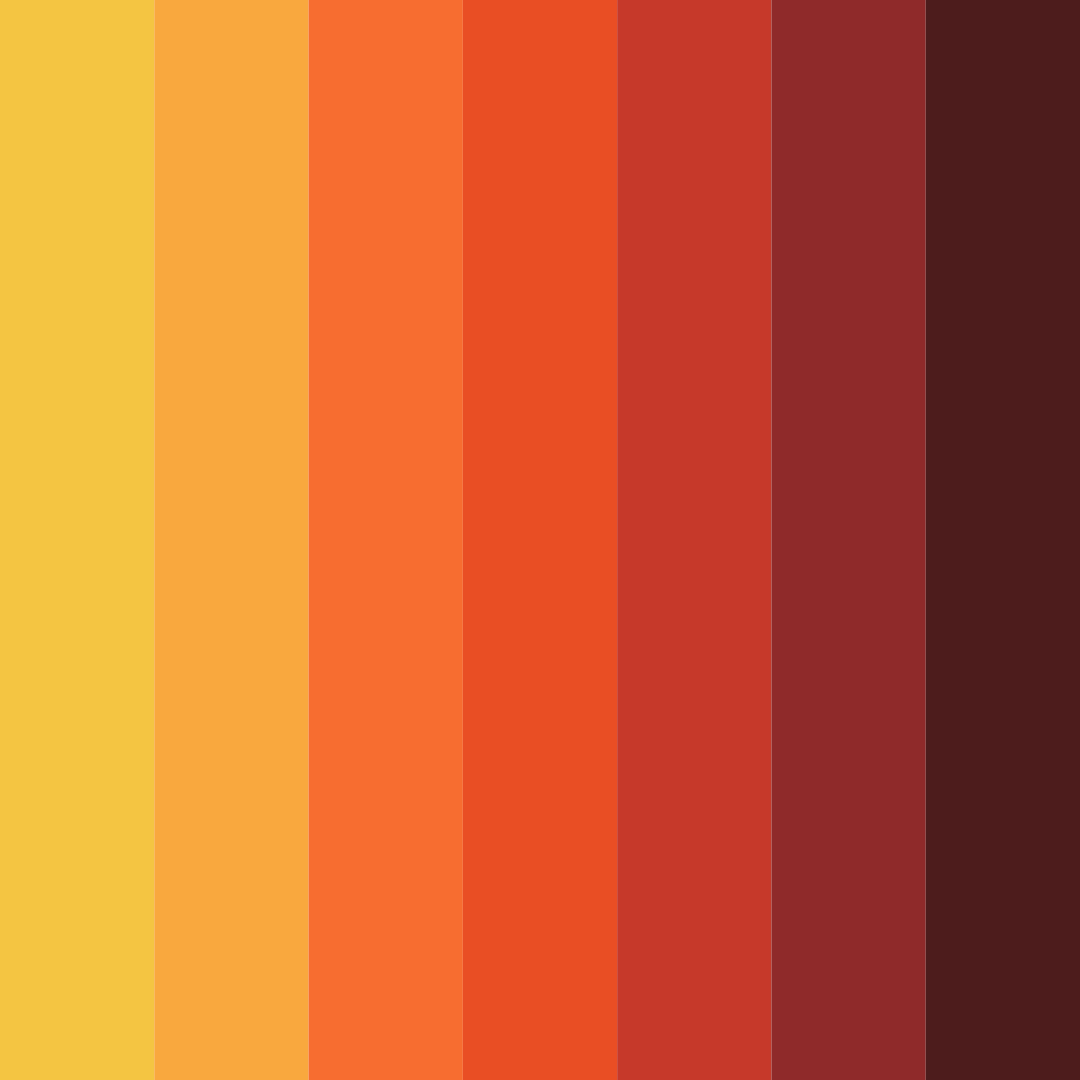 Download red autumn color palette PNG image (square)