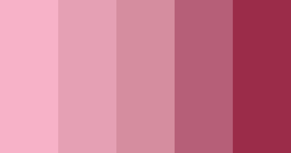 Download rose red shades color palette PNG image (landscape)