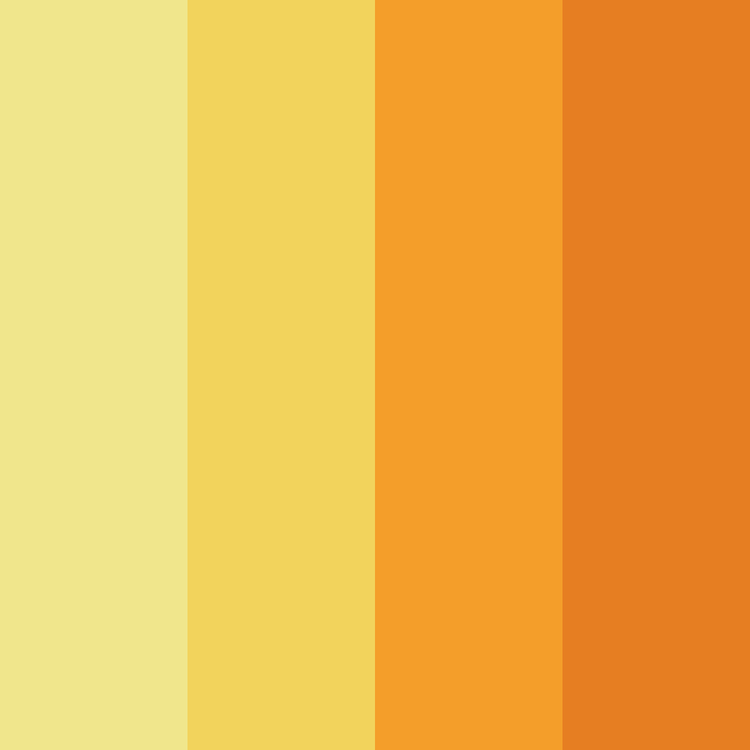 Download yellow sunshine color palette PNG image (square)