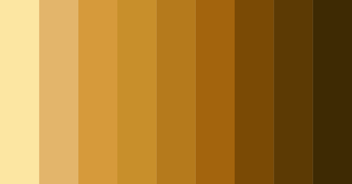 Download amber shades color palette PNG image (landscape)