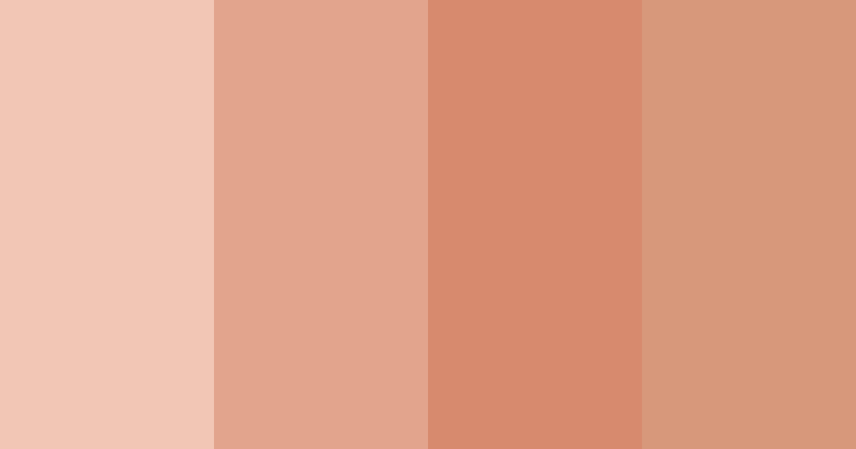 Download peachy shades color palette PNG image (landscape)