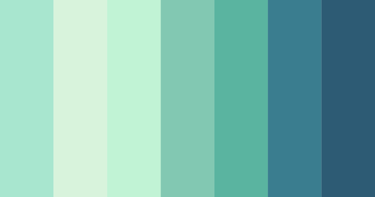 Download serene evergreen harmony color palette PNG image (landscape)