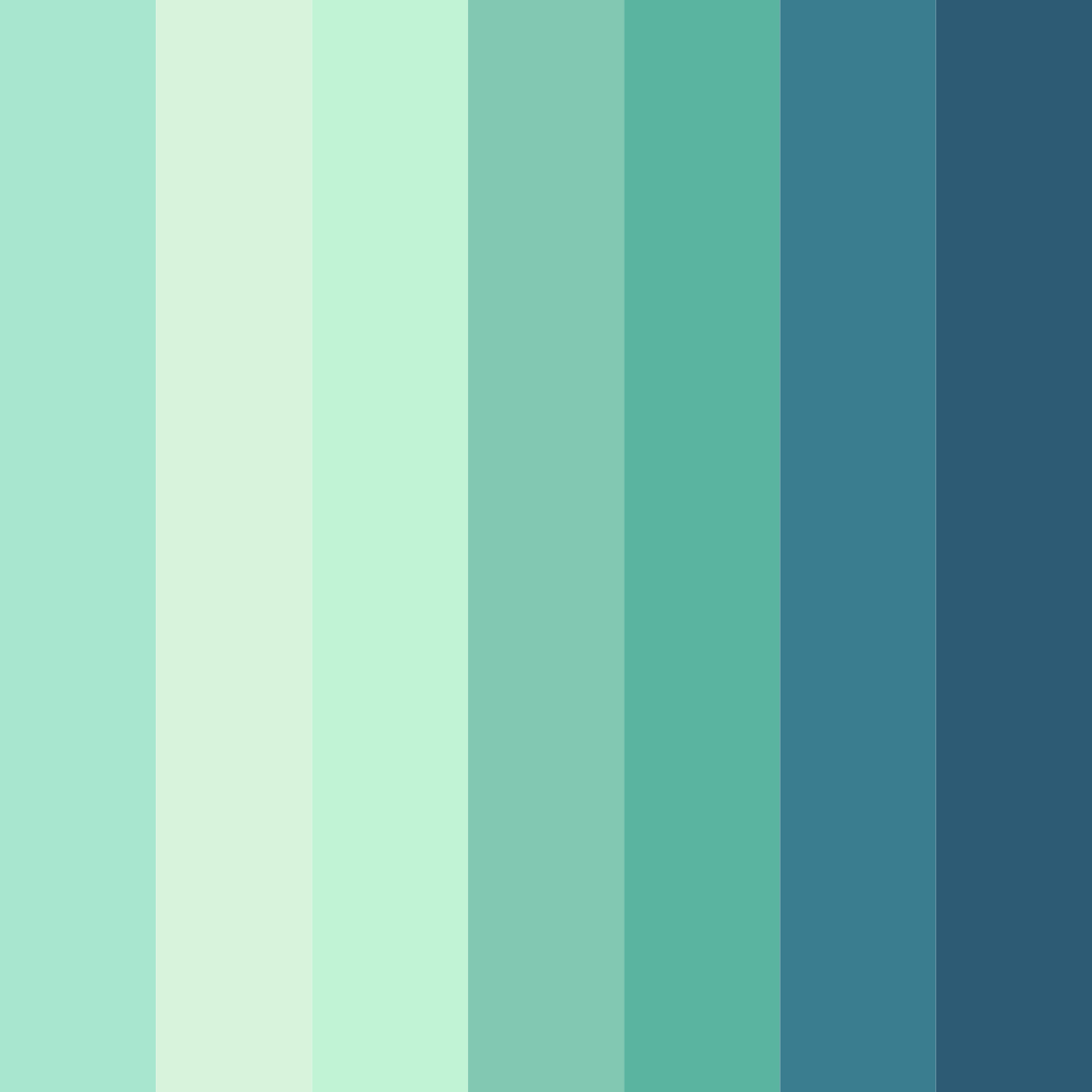 Download serene evergreen harmony color palette PNG image (square)