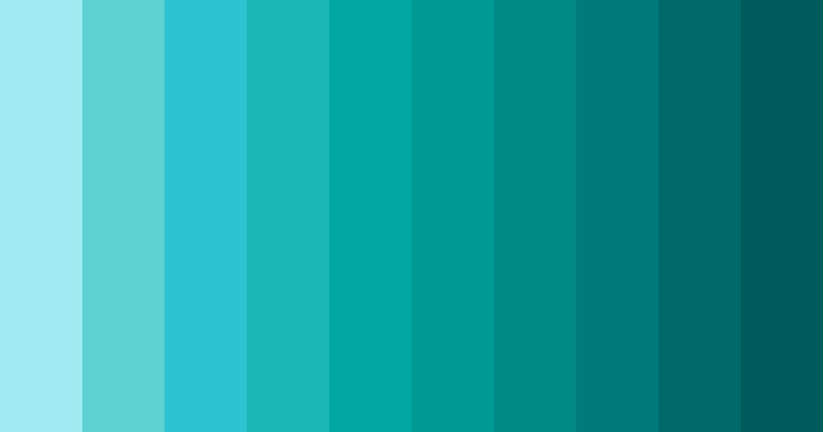 Download flashy turquoise color palette PNG image (landscape)