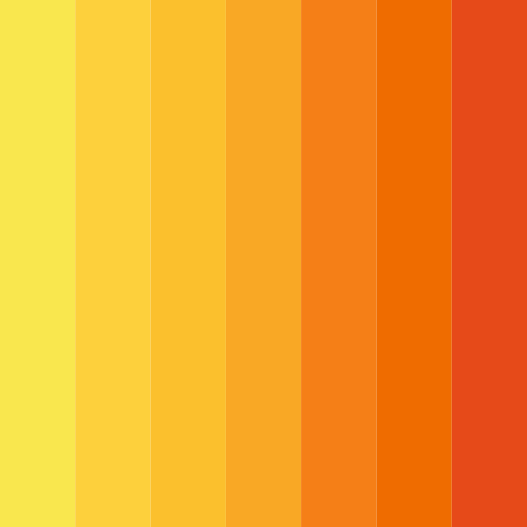 Download cautionary yellow to red color palette PNG image (square)