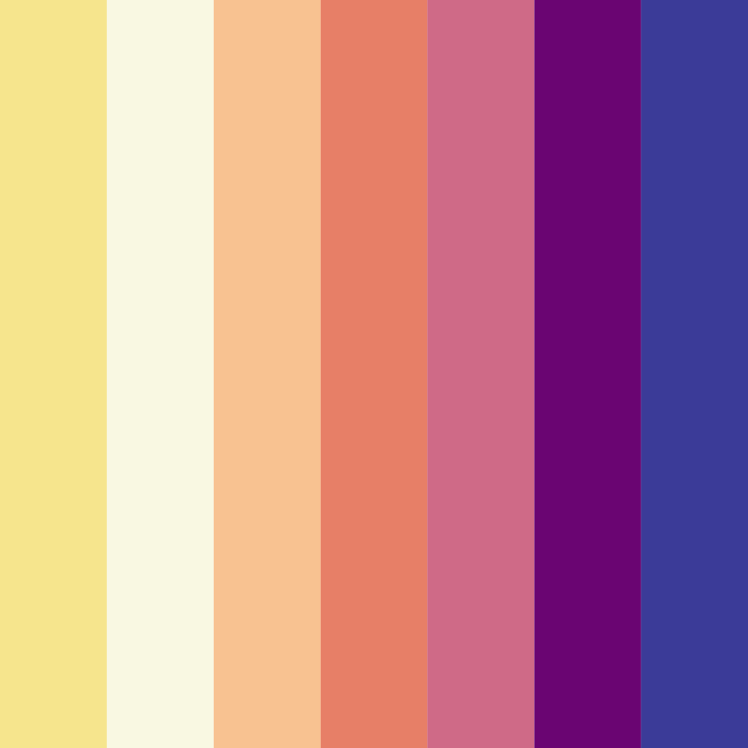 Download sunset reverie color palette PNG image (square)