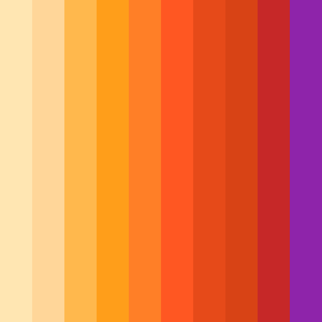 Download sunset serenade color palette PNG image (square)