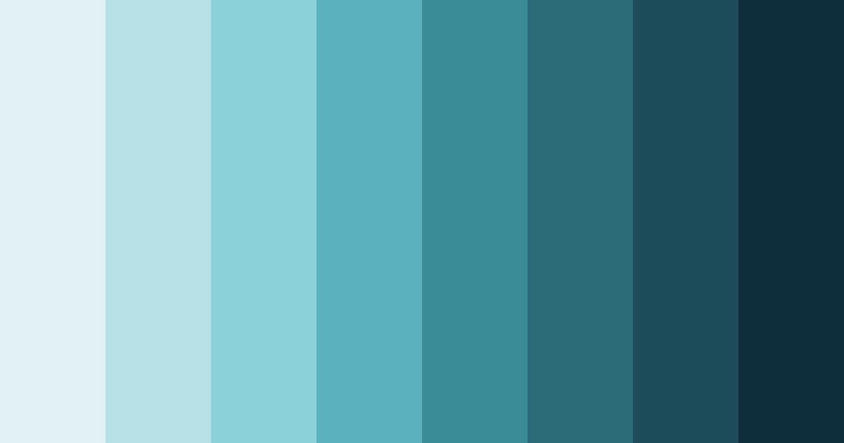 Download shades of blue color palette PNG image (landscape)