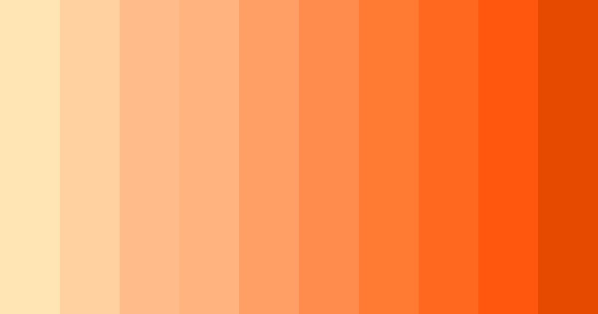 Download pastel orange delight color palette PNG image (landscape)