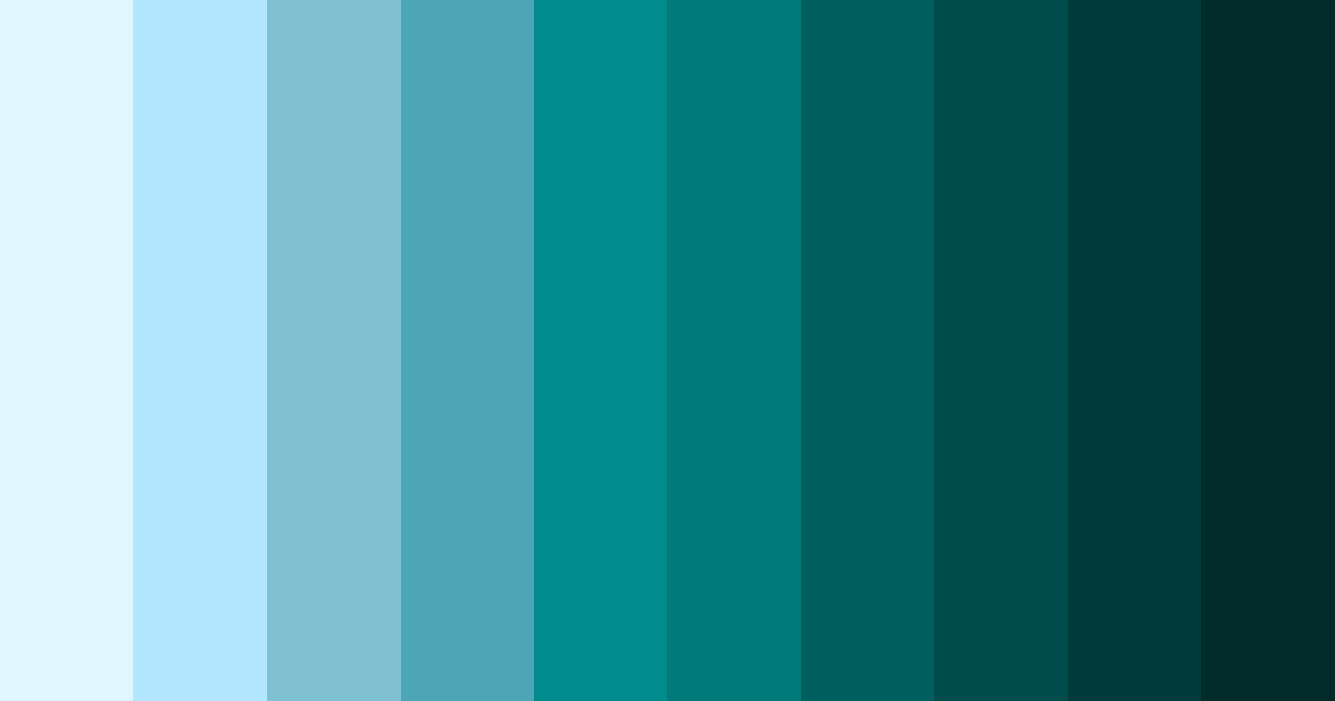 Download teal elegance color palette PNG image (landscape)