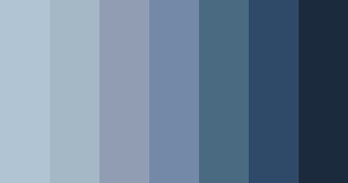 Download shades of blue grey color palette PNG image (landscape)