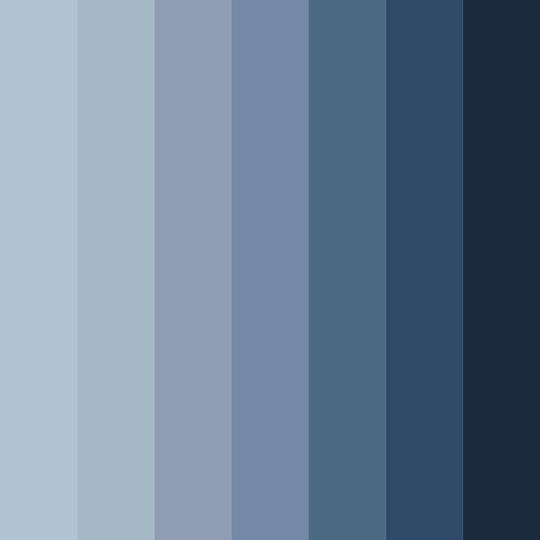 Download shades of blue grey color palette PNG image (square)